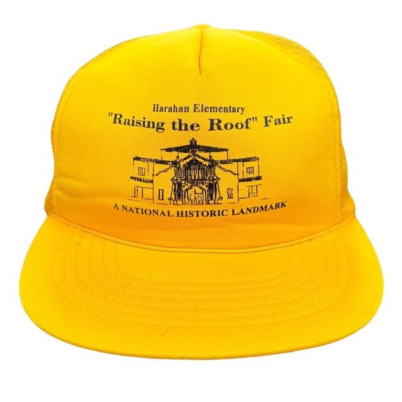 Vintage Other - Vintage Harahan Elementary “Raising the Roof” Fair Mesh SnapBack Trucker Hat OS